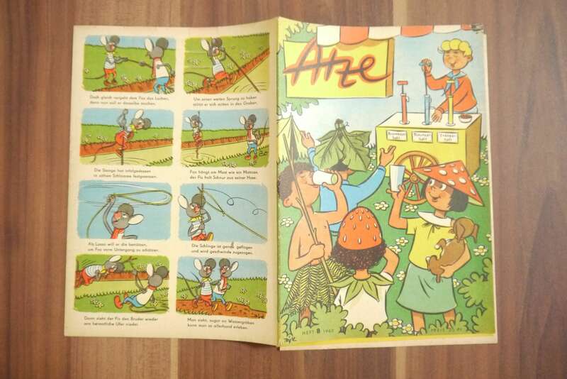 Atze 1962 Heft 8 Schüsse in der grenzstraße DDR Kinderzeitschrift