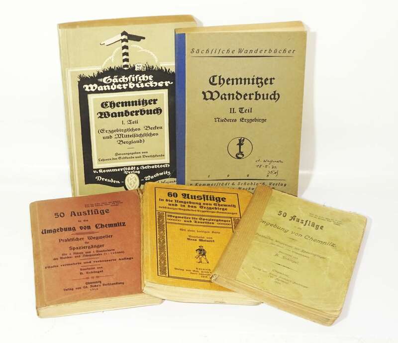 Chemnitzer Wanderbuch Ausflüge in der Umgebung von Chemnitz 5 Bücher ab 1900