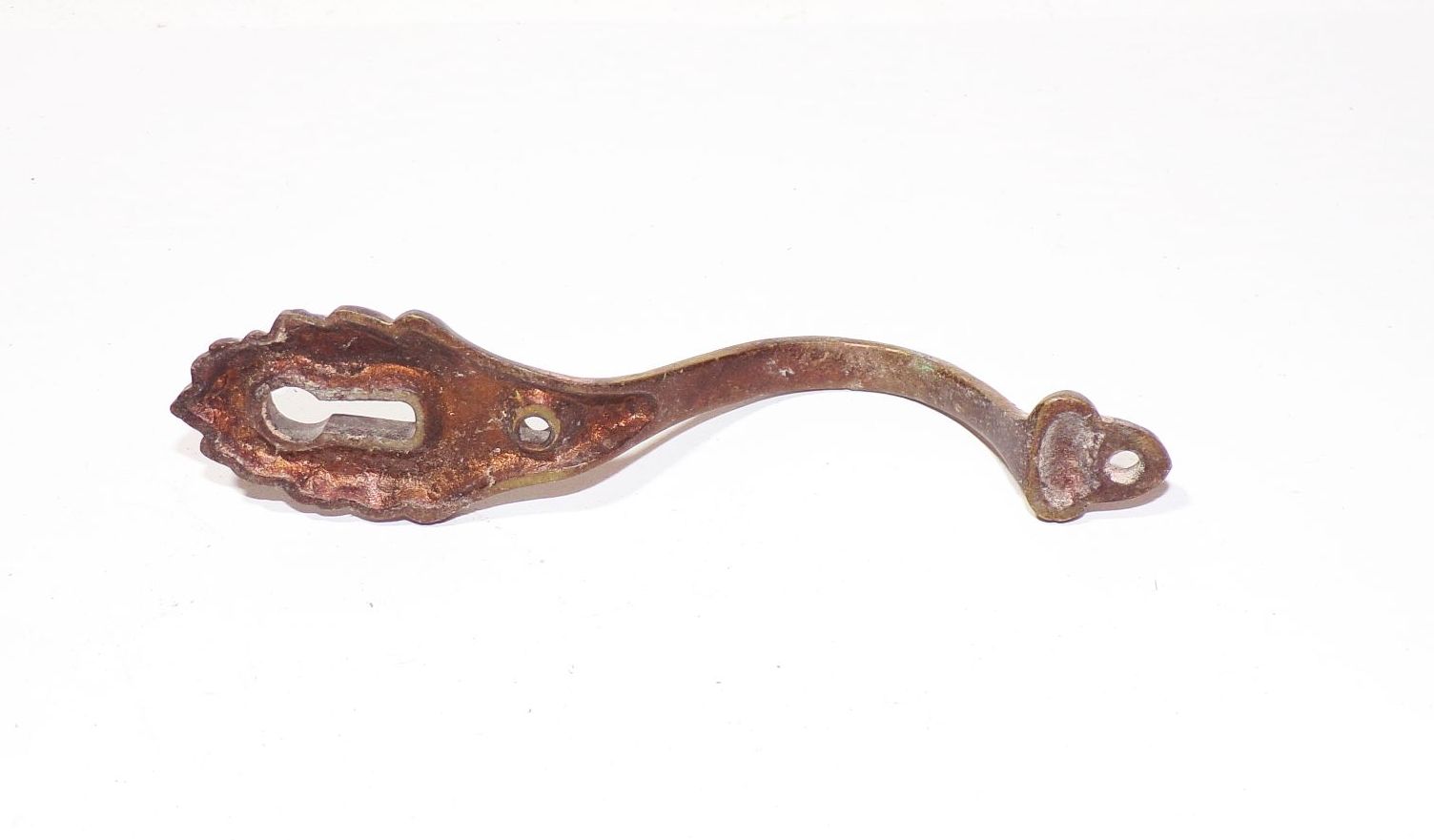 Alter Messing Möbelgriff Möbelbeschlag Schlüsselloch um 1900 