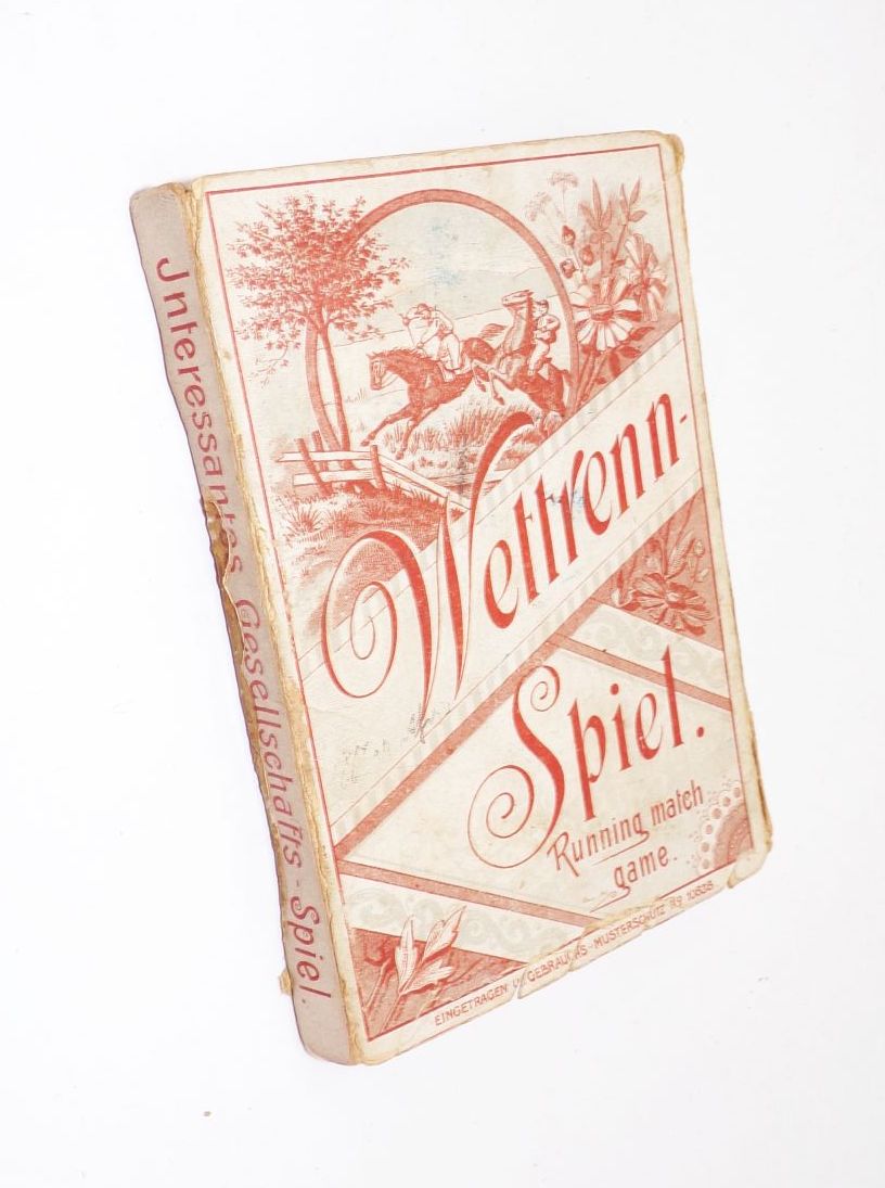 Wettrennspiel um 1880 Kartenspiel 
