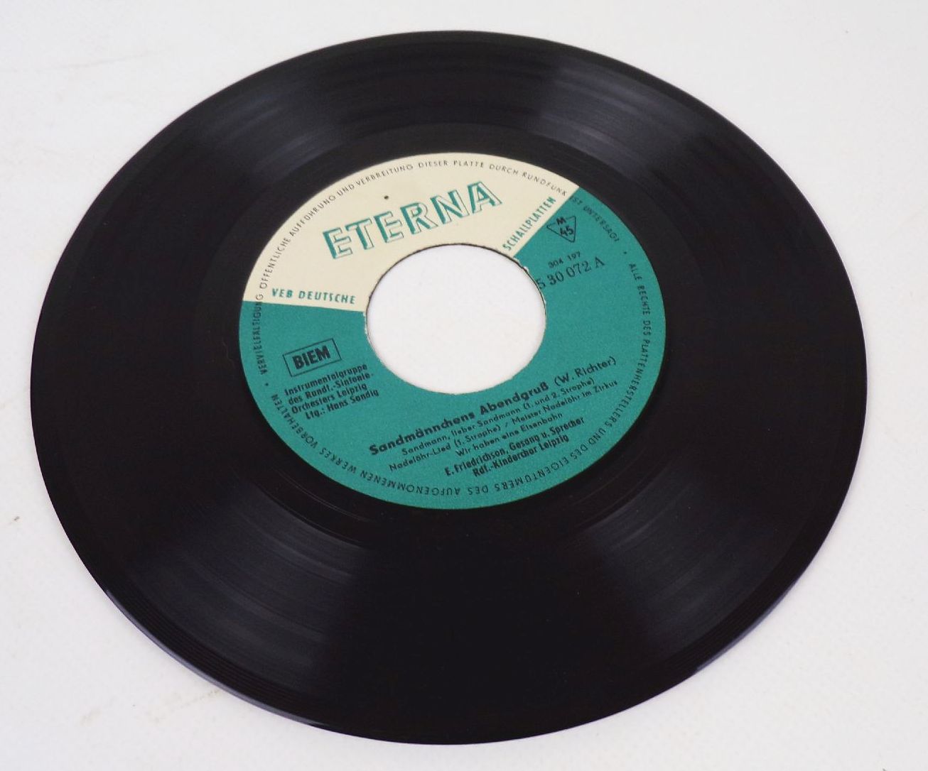 Sandmännchens Abendgruß Eterna Single 1967 DDR