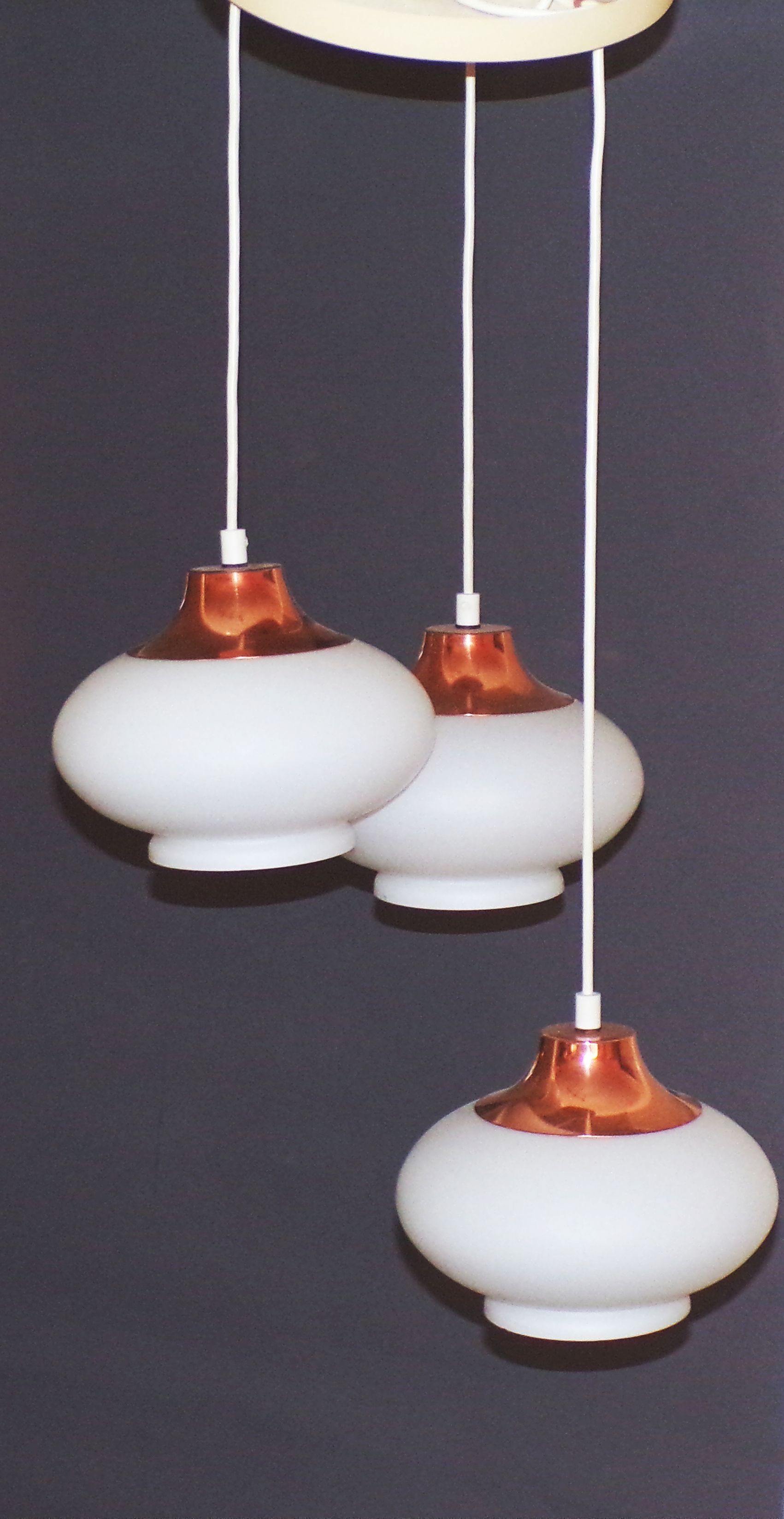 Kaskadenlampe 3flamig Deckenlampe E27 Hängelampe 1970er Lampe