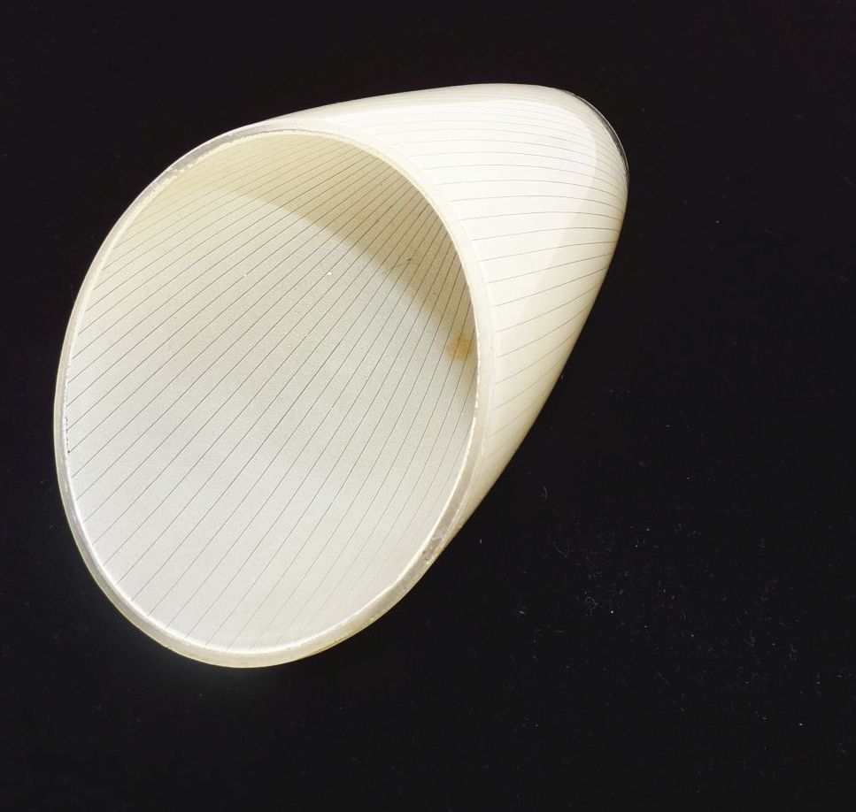 Alter Lampenschirm Tütenlampe Linien Dekor Ersatzglas Glas beige Ersatzschirm Alter Lampenschirm Tütenlampe Linien Dekor Ersatzglas Glas beige Ersatzschirm