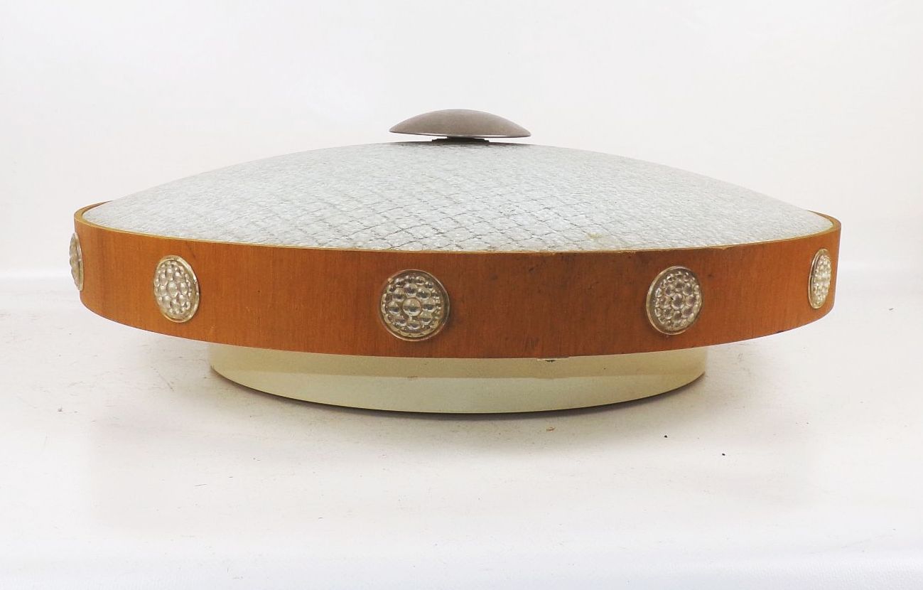 Alte Deckenleuchte Ufo DDR Mid Century Lampe vintage Deckenlampe 
