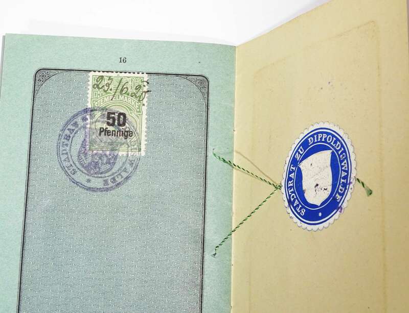 Reisepass Deutsches Reich Sachsen 1921 Pflegerin Danzig Purschdorf