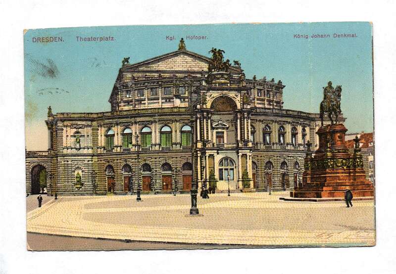 Ak Dresden Theaterplatz Hofoper König Johann Denkmal Sachsen 1918