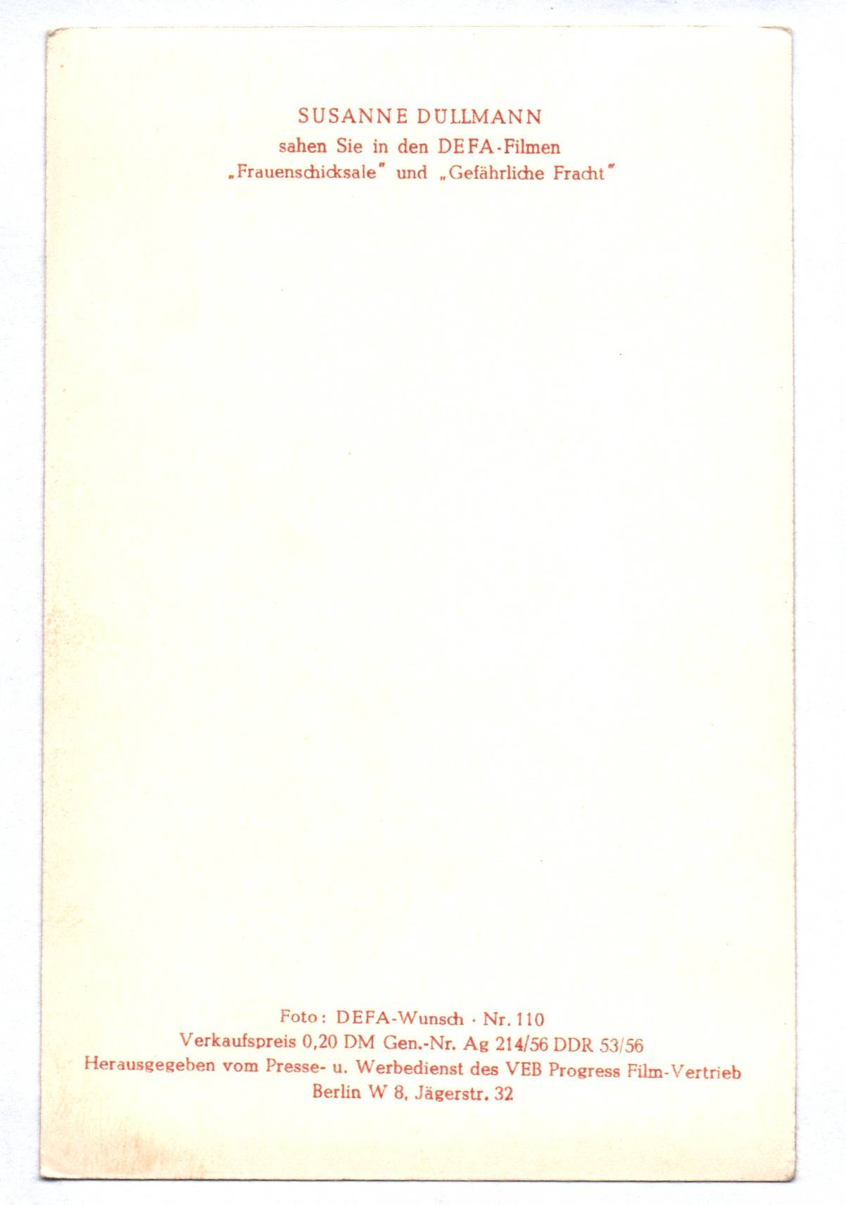 Foto Susanne Düllmann DEFA Schauspielerin Foto Susanne Düllmann DEFA Schauspielerin