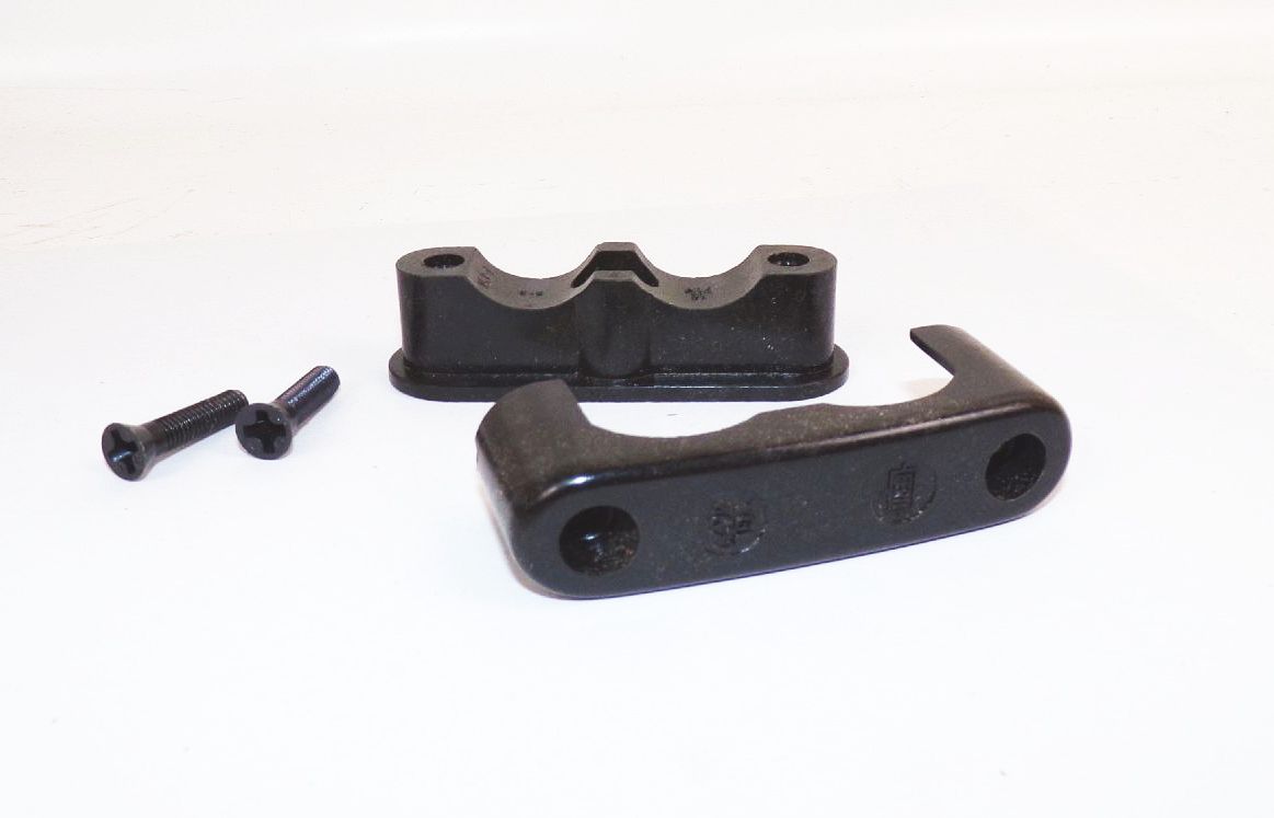 DDR Kabelschellen 20 Stück Schwarz Bakelit für 2 Kabel bis 15 mm Aufputz 