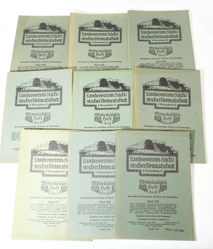 Landesverein Sächsischer Heimatschutz Mitteilungen 1924 bis 1933 Sachsen