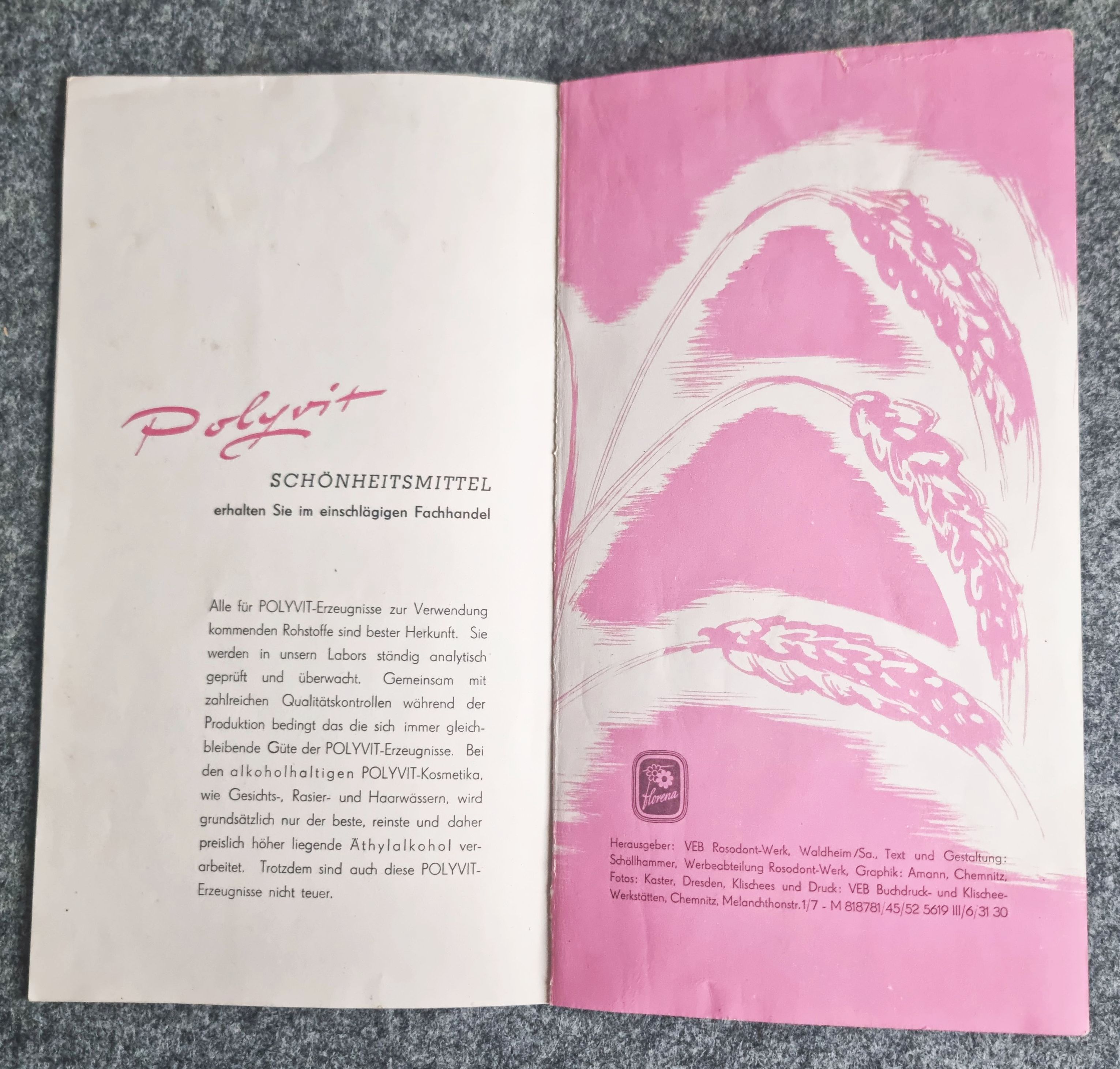 Polyvit der Weg zur natürlichen Schönheit alter Prospekt Beauty Pflege Polyvit der Weg zur natürlichen Schönheit alter Prospekt Beauty Pflege