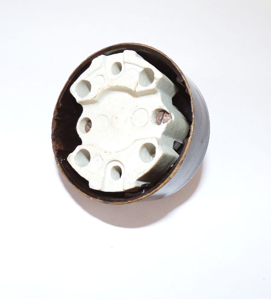 Alter Wechselschalter Drehschalter Bakelit Schwarz Aufputz Stufenschalter