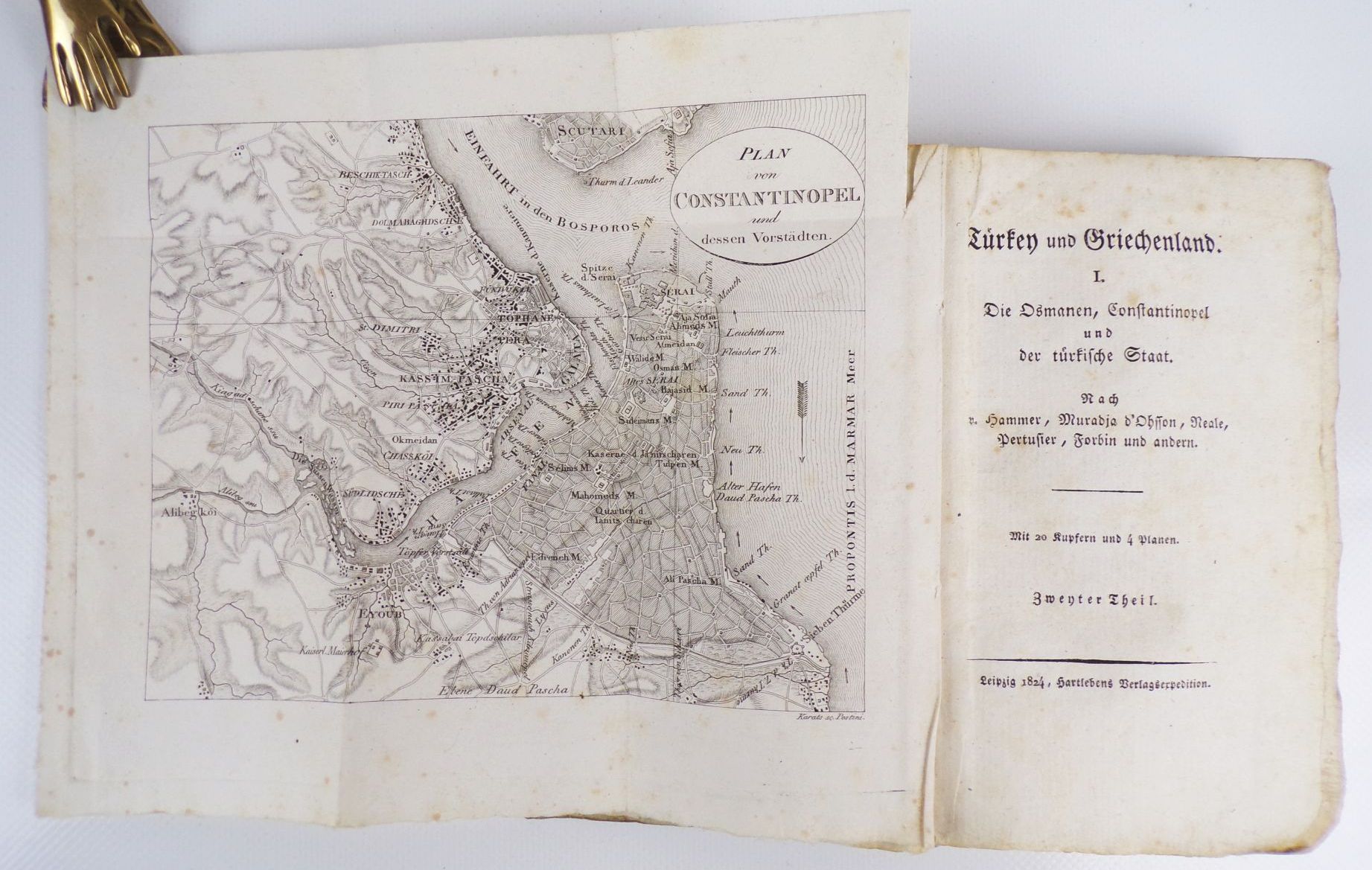 Türkei 3 Bände Miniaturgemälde aus der Länder und Völkerkunde 1824 Kupfer
