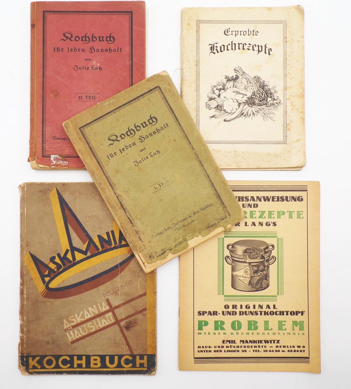 Alte Kochbücher Rezepte Backen Kochen Braten Set