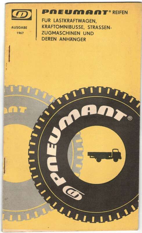 Pneumant Reifen Werbe Broschur 1967 DDR !