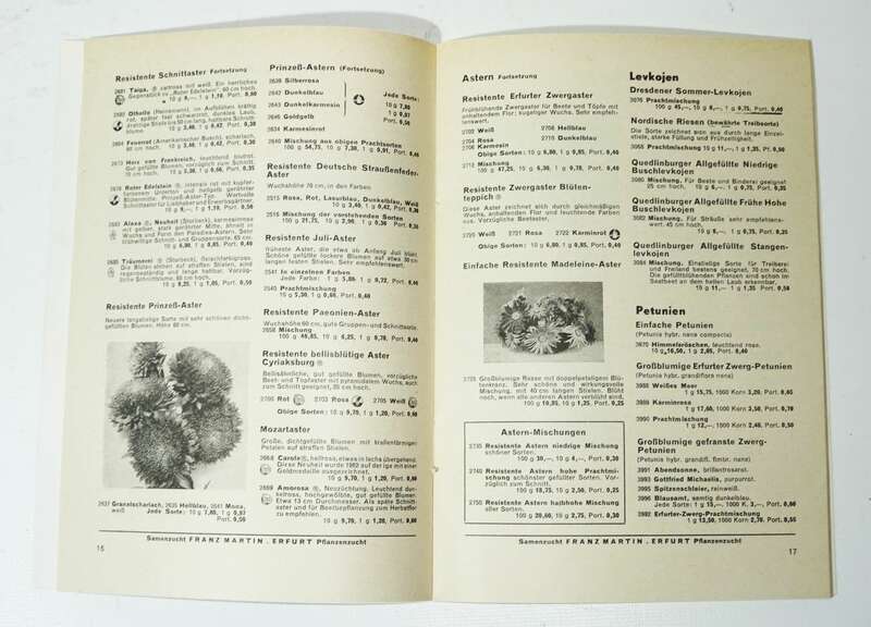 Katalog Martin Erfurt 1969 Samenzucht Saatgut Blumen Gemüse 