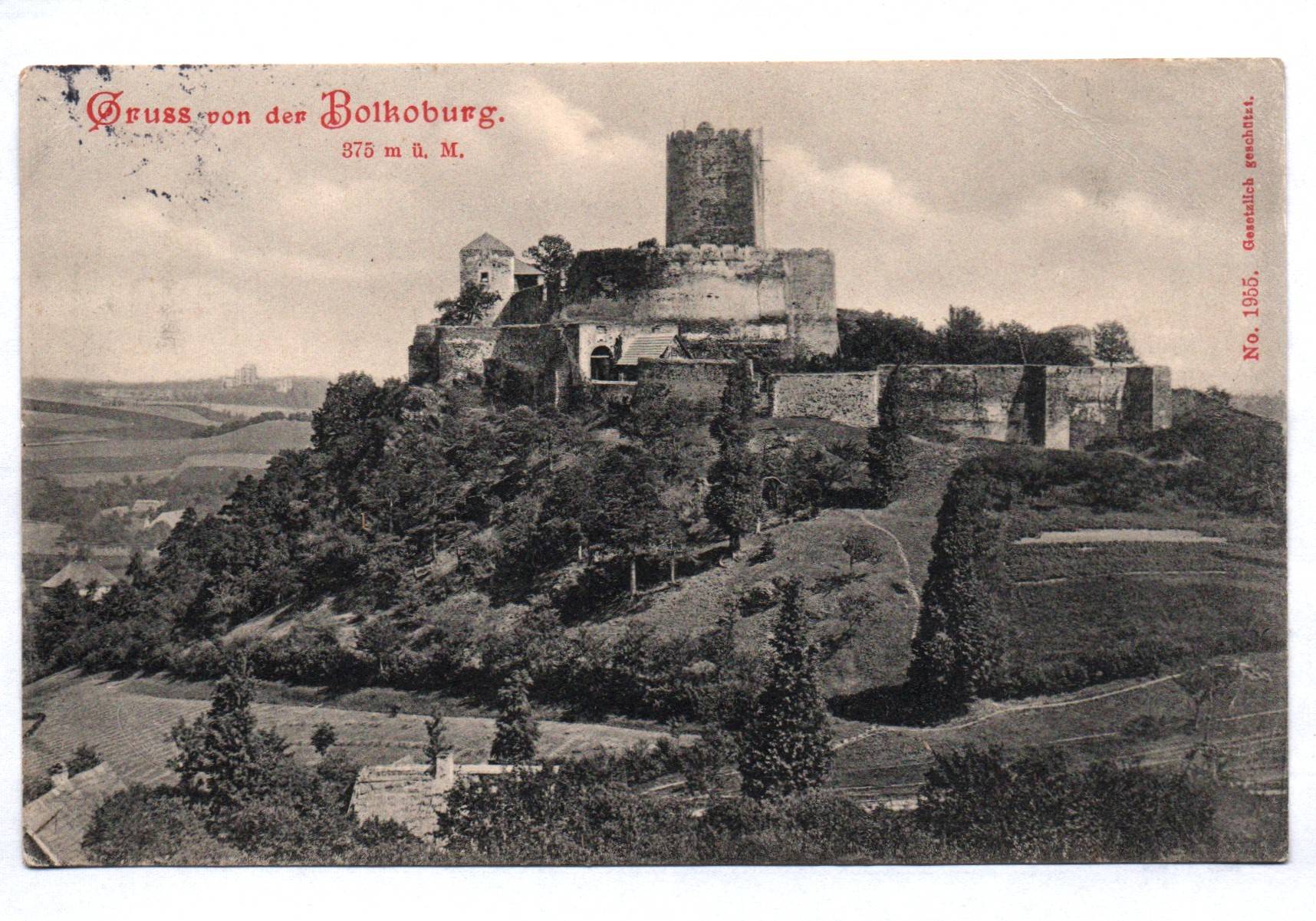 Ak Gruß von der Bolkoburg Bolkenhain Schlesien 1913