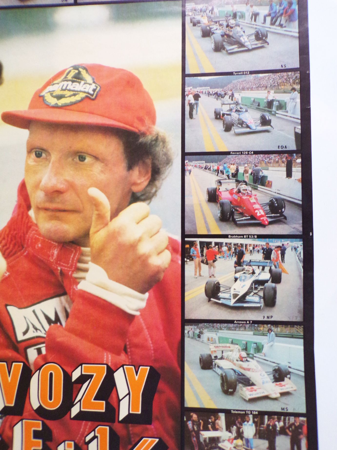 Altes Poster Niki Lauder Formel 1 Vozy F1 CSR Plakat