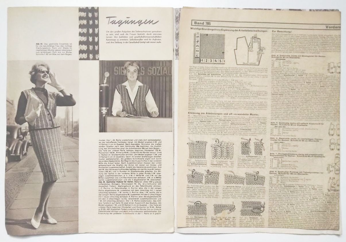 Mode Zeitschrift Nr 785 Modische Pullover und Jacken Schnittmusterbogen Mode Zeitschrift Nr 785 Modische Pullover und Jacken Schnittmusterbogen