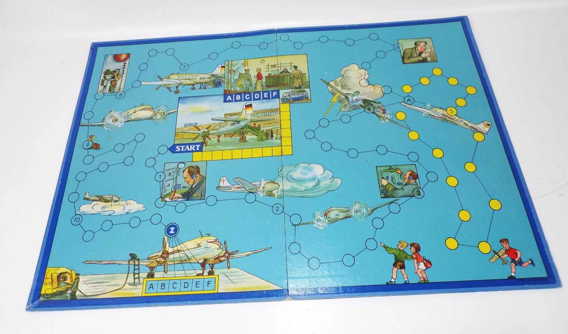 Unsere Lufthansa Brettspiel 1958 DDR Flugzeuge 