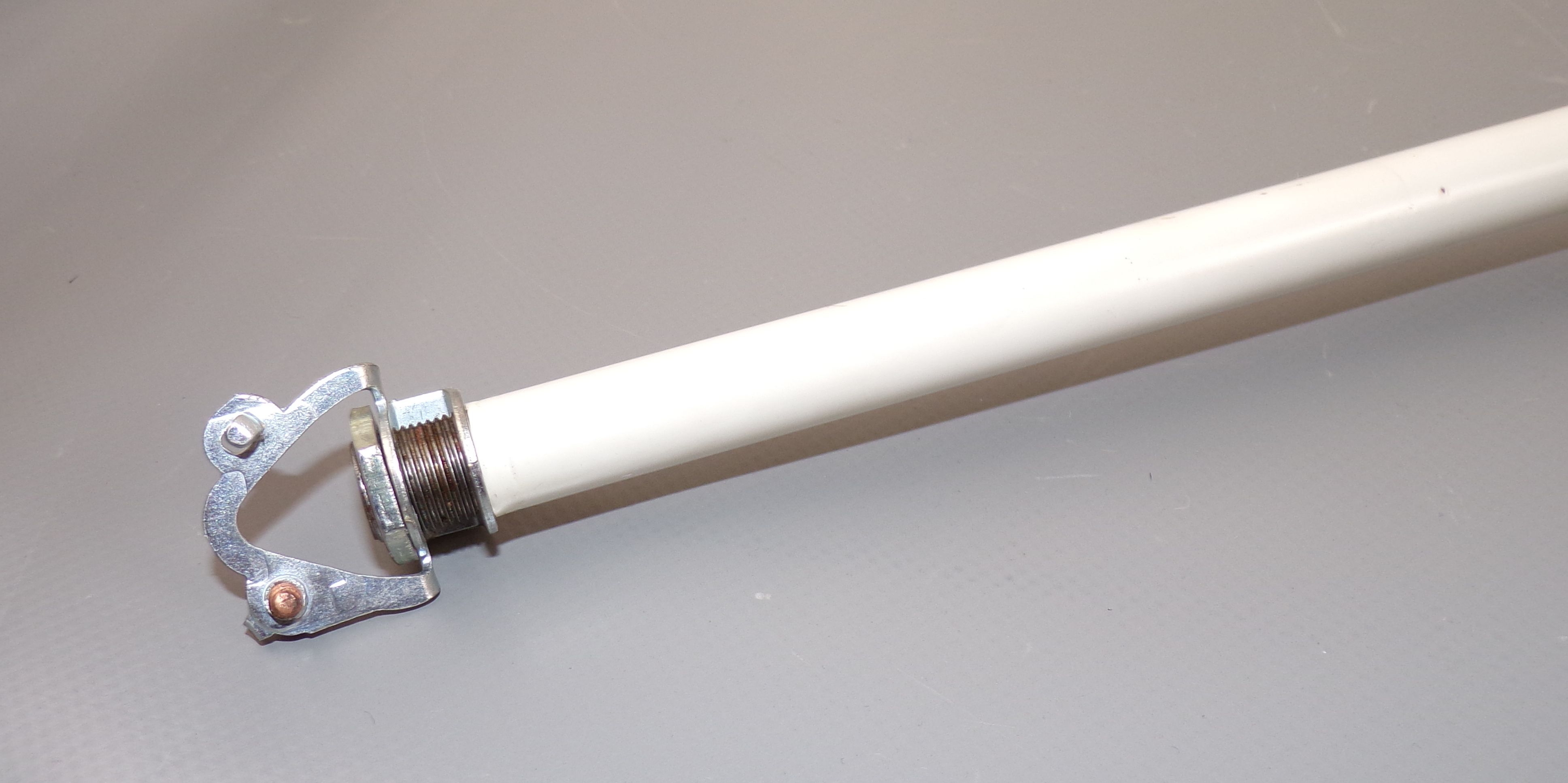 Alter Lampenarm Pendelrohr Gewinde Stange Weiss 82 cm Baldachin 