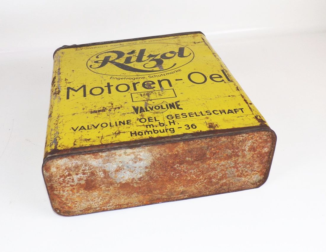 Alte Öldose Ritzol Valvoline Kanister Blechdose Reklame Sammler