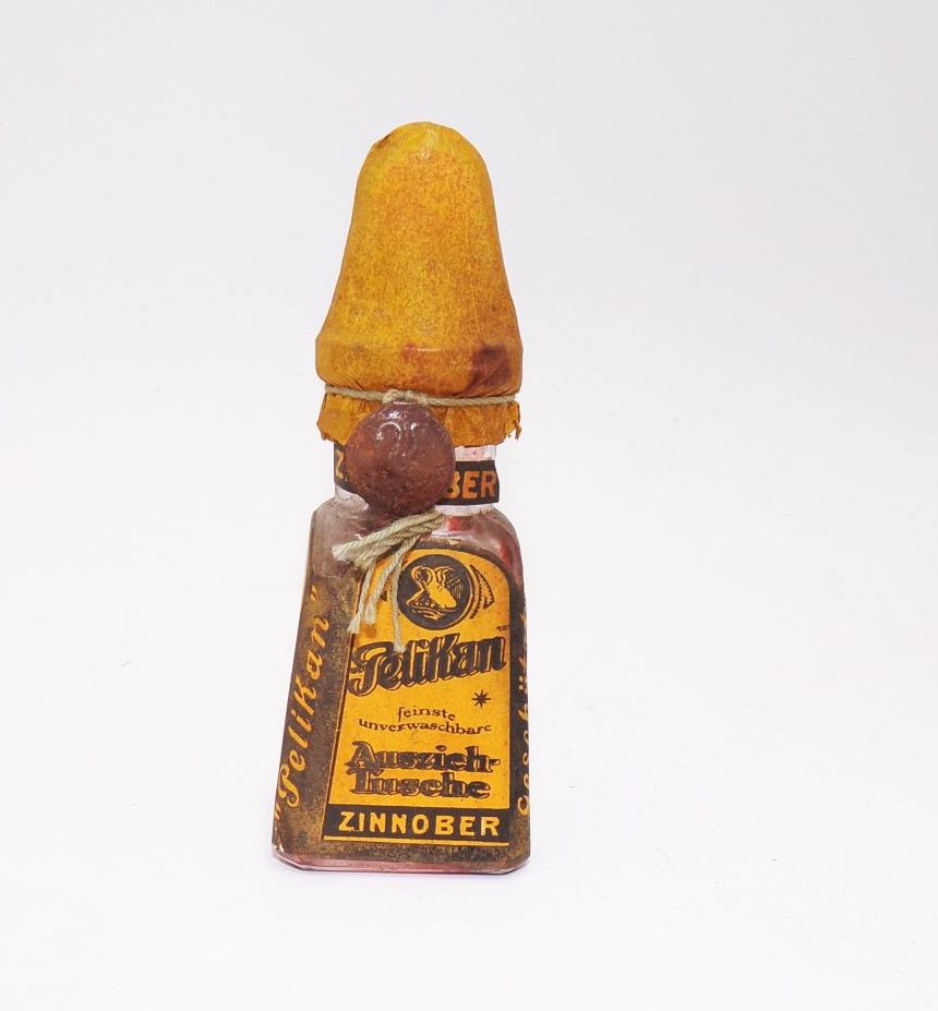 Altes Tintenfass Tintenflasche Pelikan Ausziehtusche Antik 