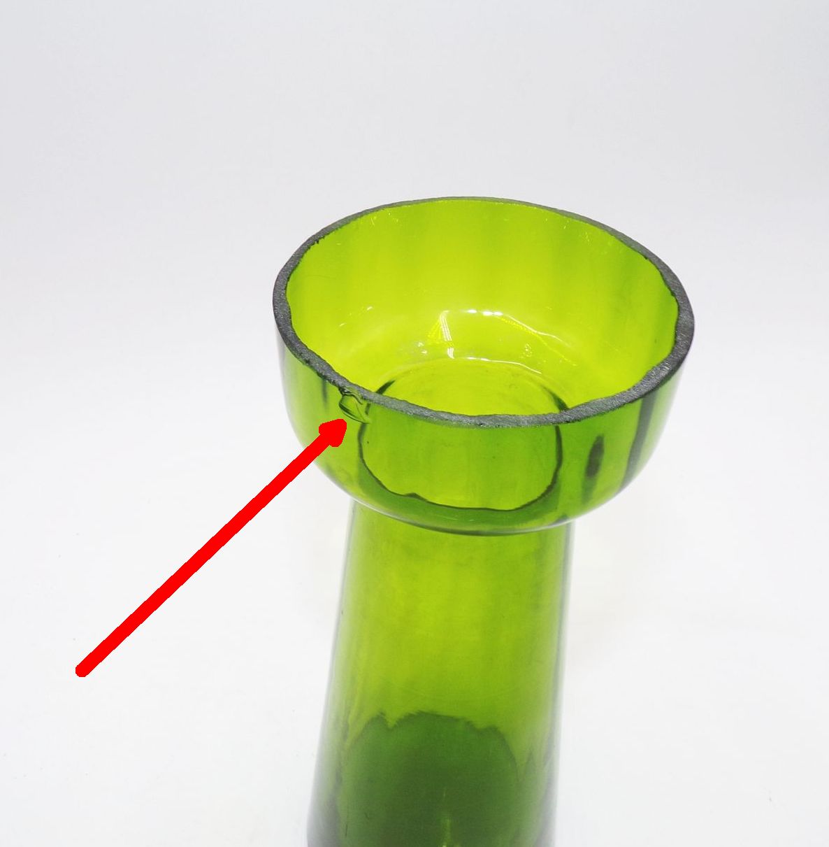 Altes Hyazinthenglas Antik Glas grün Hyazinthenvase Altes Hyazinthenglas Antik Glas grün Hyazinthenvase