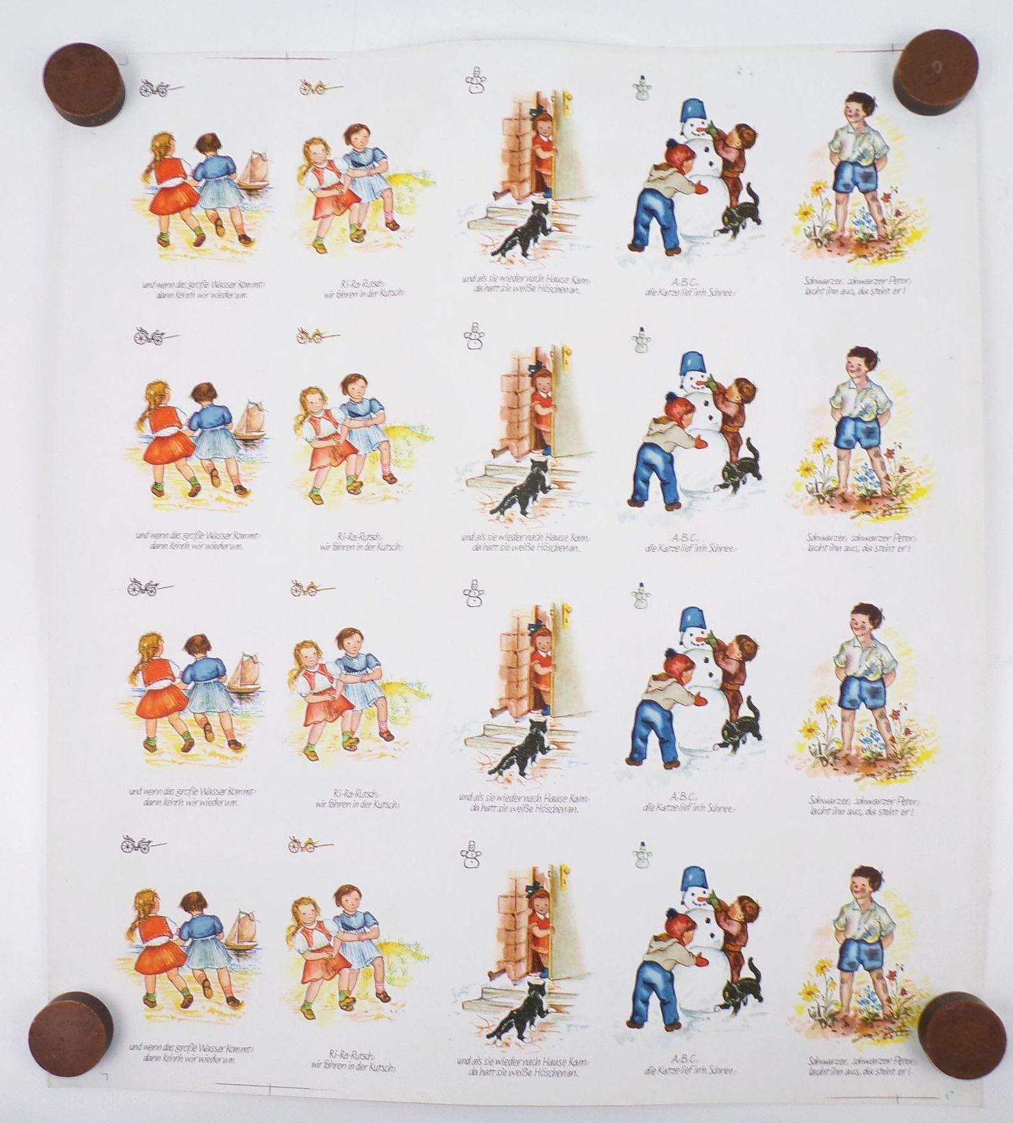 Spika Druckbögen für Kartenspiel Quartettspiel 1950er Jahre 