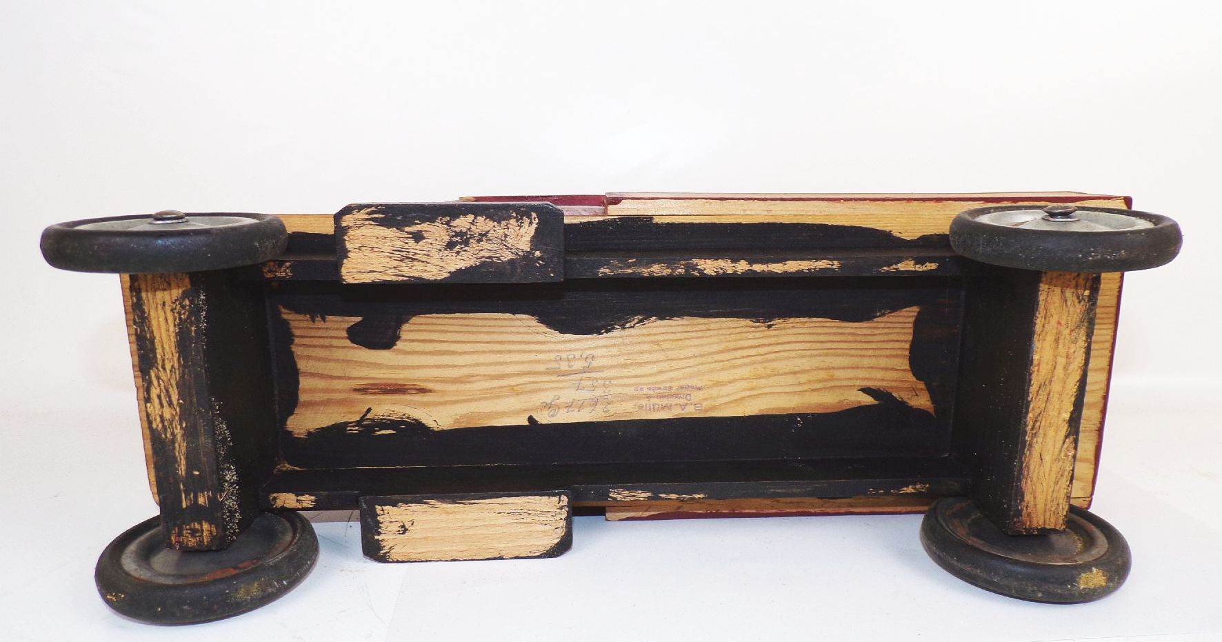 Alter Holz LKW Laster Pritschenwagen 1930 er Müller Dresden Holzspielzeug