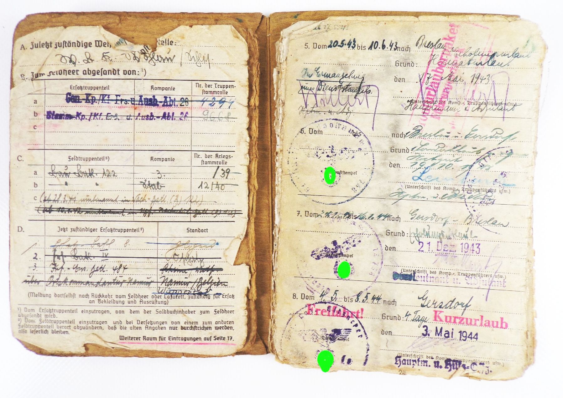 Soldbuch 2 WK Panzergrenadier 