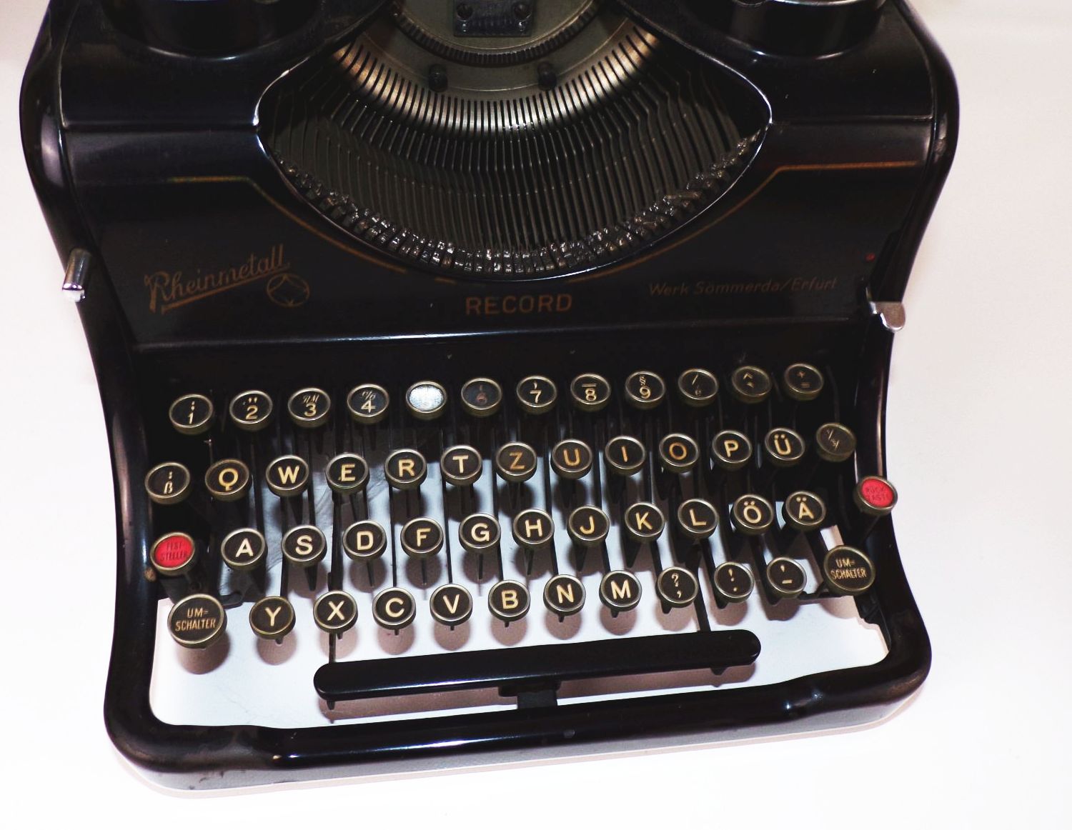 Alte Rheinmetall Record Schreibmaschine typewriter Antik Deko Alte Rheinmetall Record Schreibmaschine typewriter Antik Deko