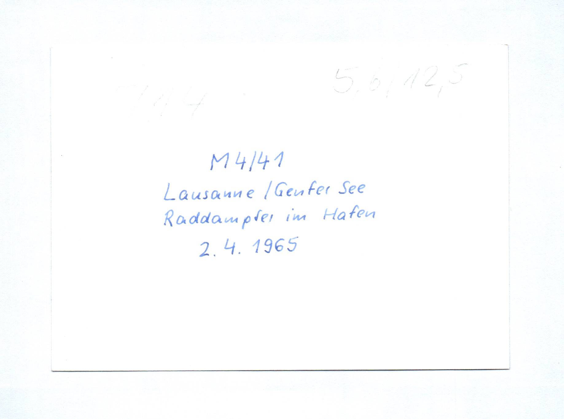 Foto Lausanne Genfer See Raddampfer im Hafen 1965