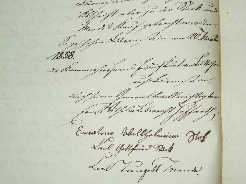 Akte Major Hannibal von Lüttichau Schloss Bärenstein Kaufvertrag 1879