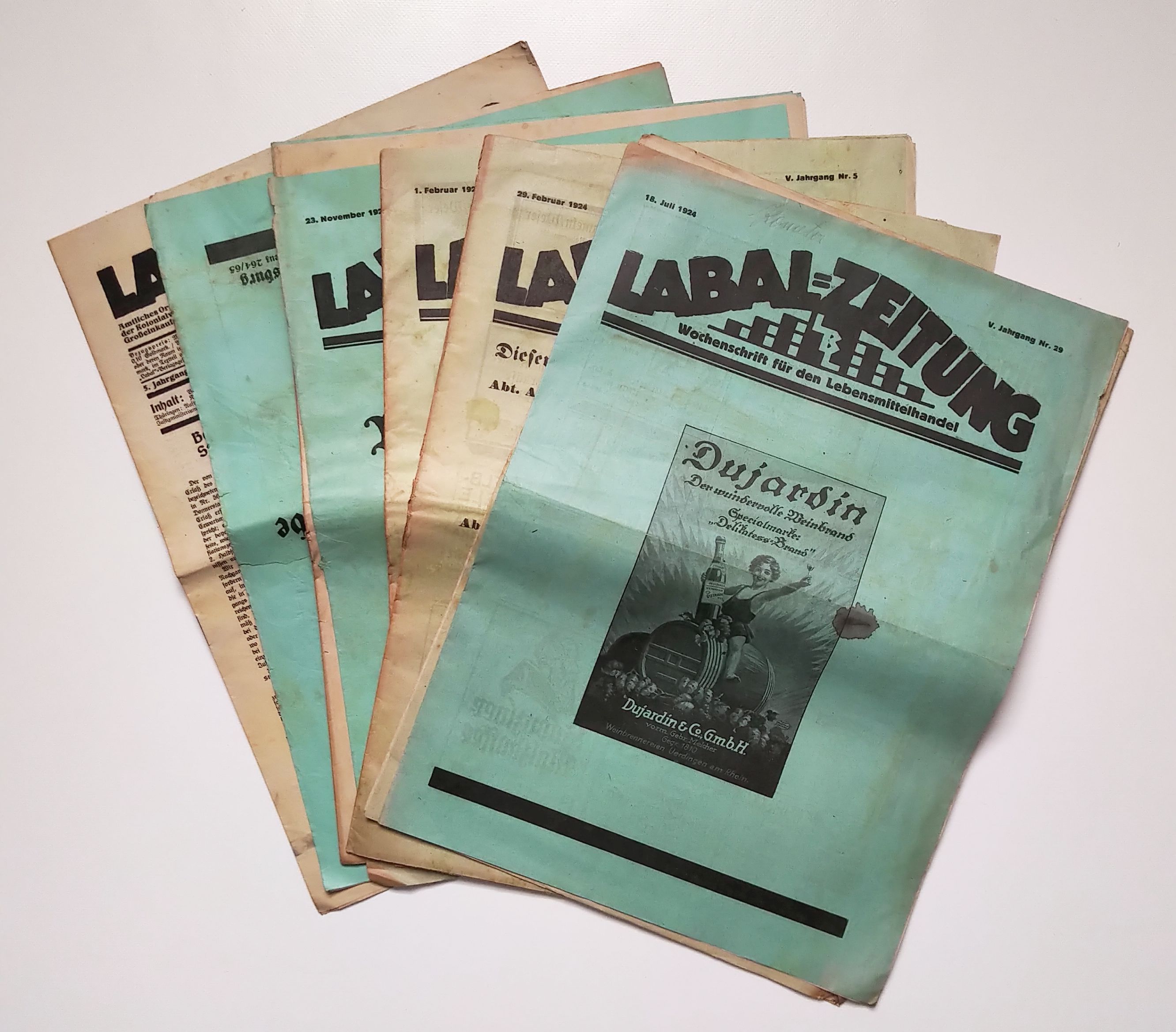 Original LABAL Zeitungen 5 und 6 Jahrgang 1924 alte Zeitschriften 1923
