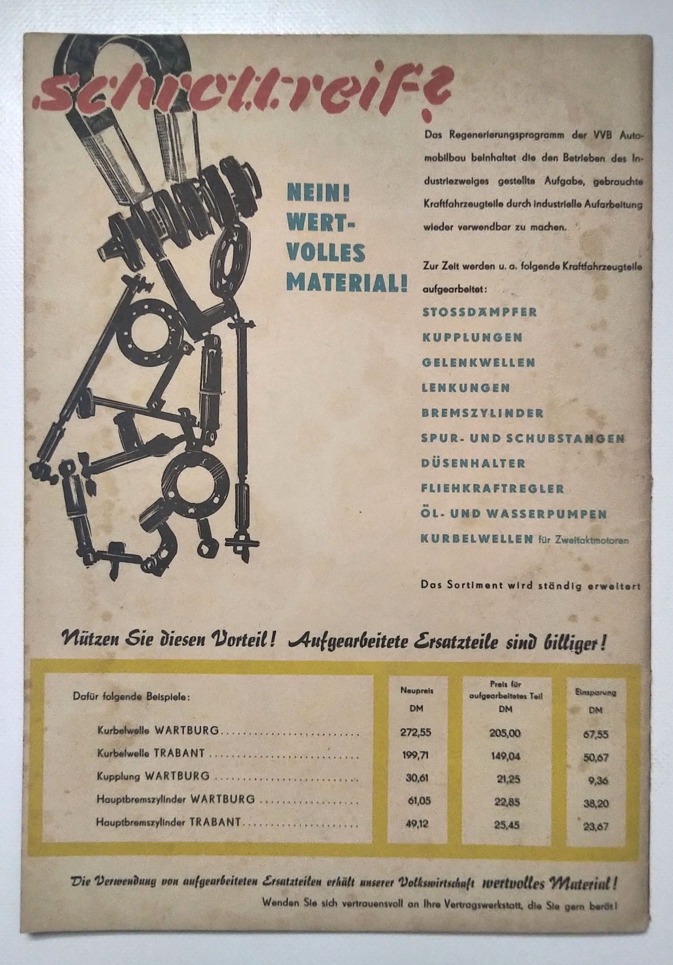Kraftfahrzeugtechnik Zeitschrift DDR Nr 4 Trabant mit Synchrongetriebe 1962 Kraftfahrzeugtechnik Zeitschrift DDR Nr 4 Trabant mit Synchrongetriebe 1962
