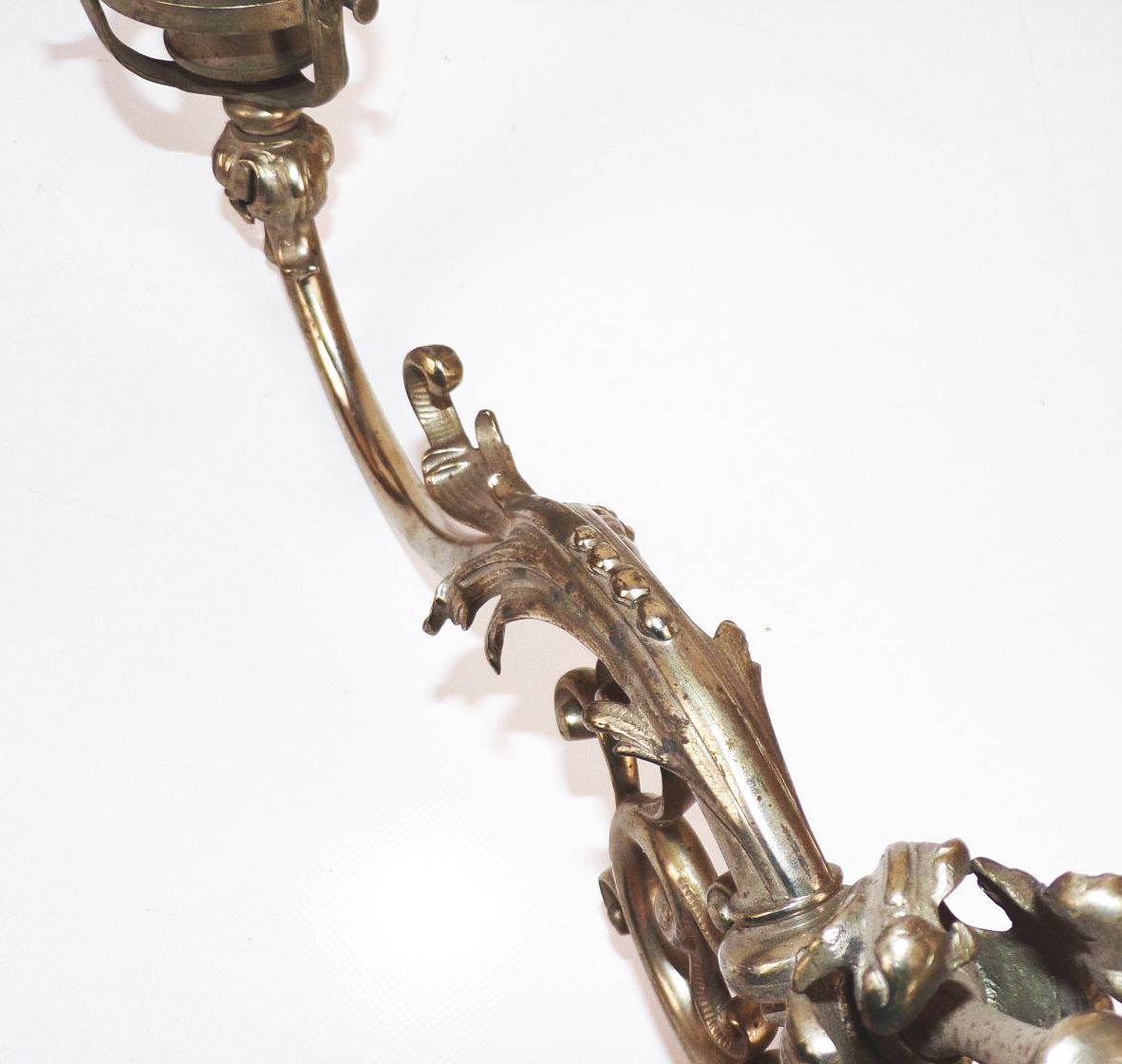 Alte Wandlampe Rocaille um 1900 E27 Antik Wandleuchte Alte Wandlampe Rocaille um 1900 E27 Antik Wandleuchte