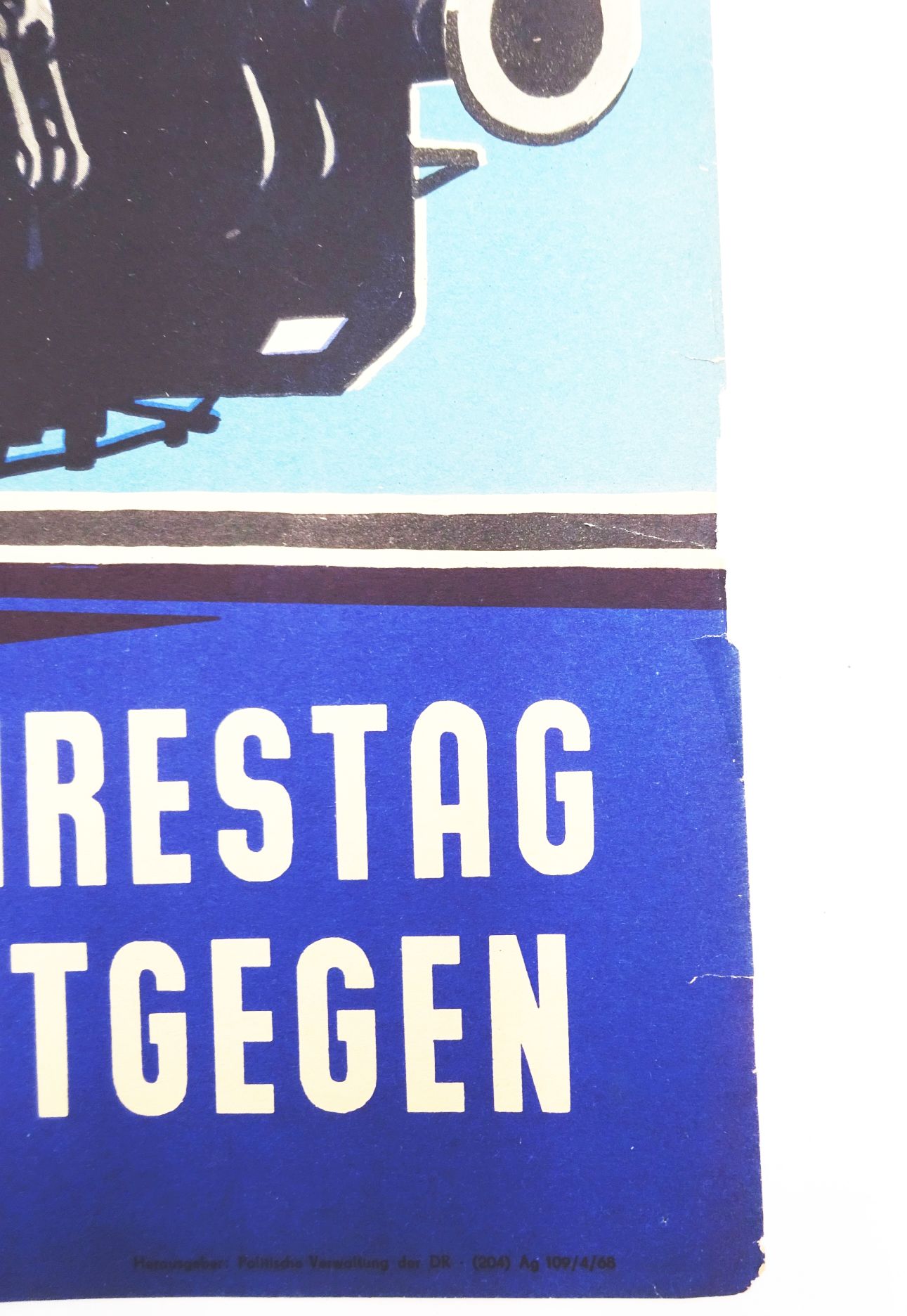 Altes Plakat Tag des Deutschen Eisenbahners 1968 Jahrestag der DDR