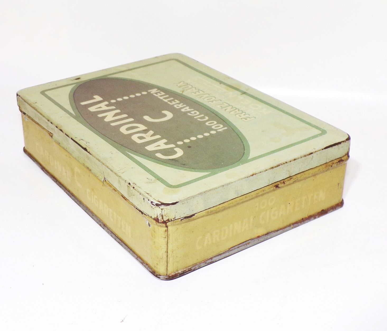 Cardinal Cigaretten 100er Franz Foveaux Köln Zigarettendose alte Blechdose 