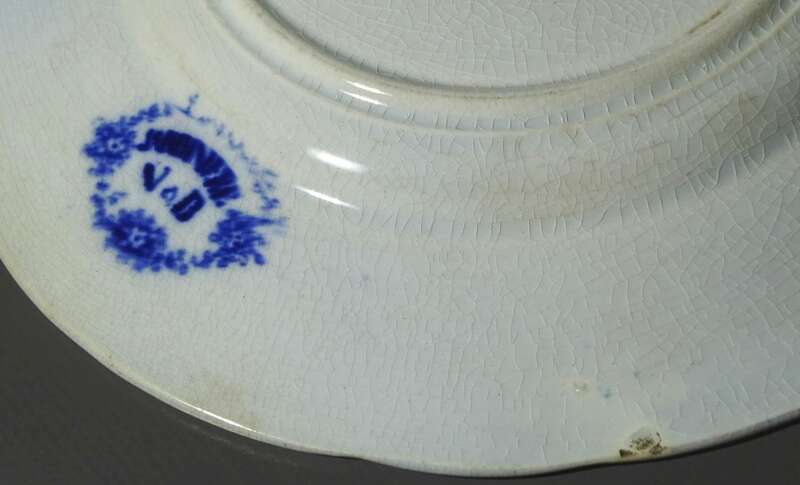 Villeroy Boch Jardiniere 2 Speiseteller Blau Blumen alte Steingut Teller