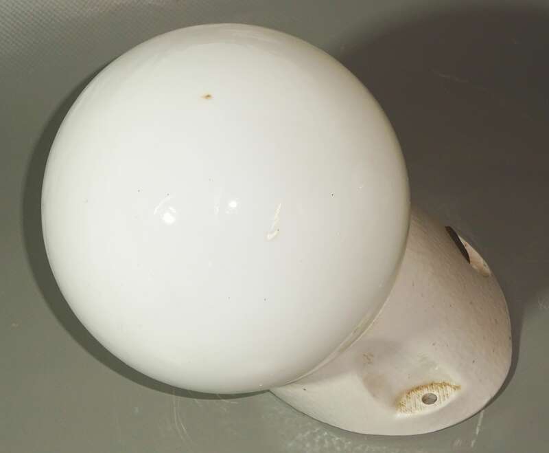Kugellampe Antik Keramik Fassung Weiss Kellerlampe Beleuchtung Lampe Vintage