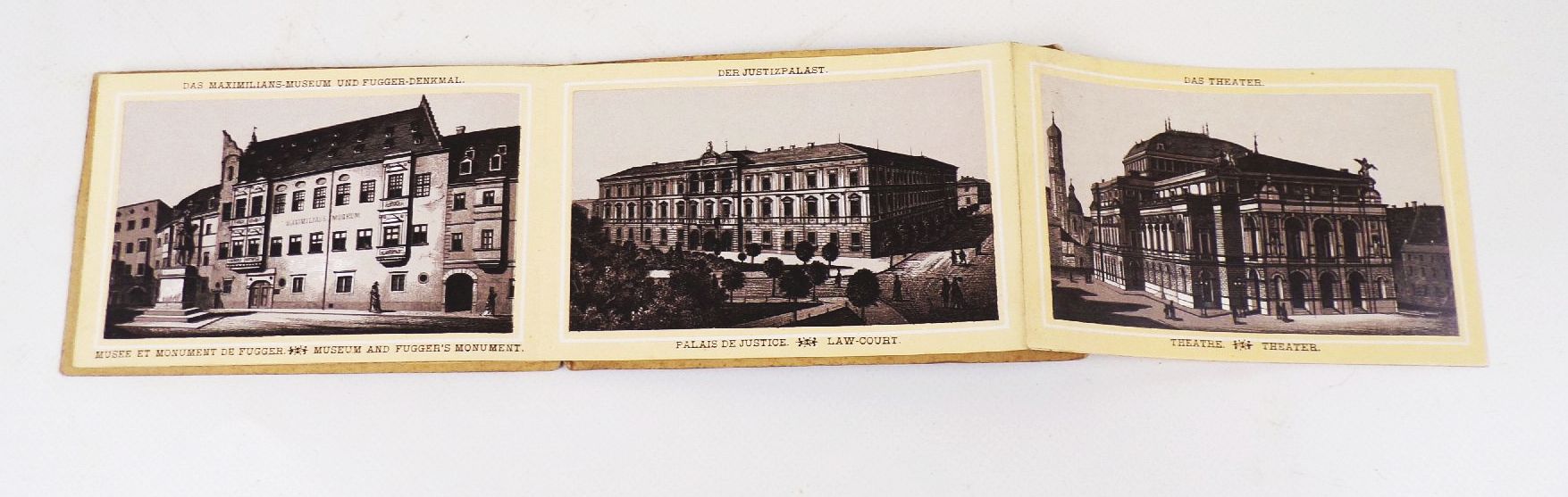 Album von Augsburg um 1880 Leporello Ansichten 