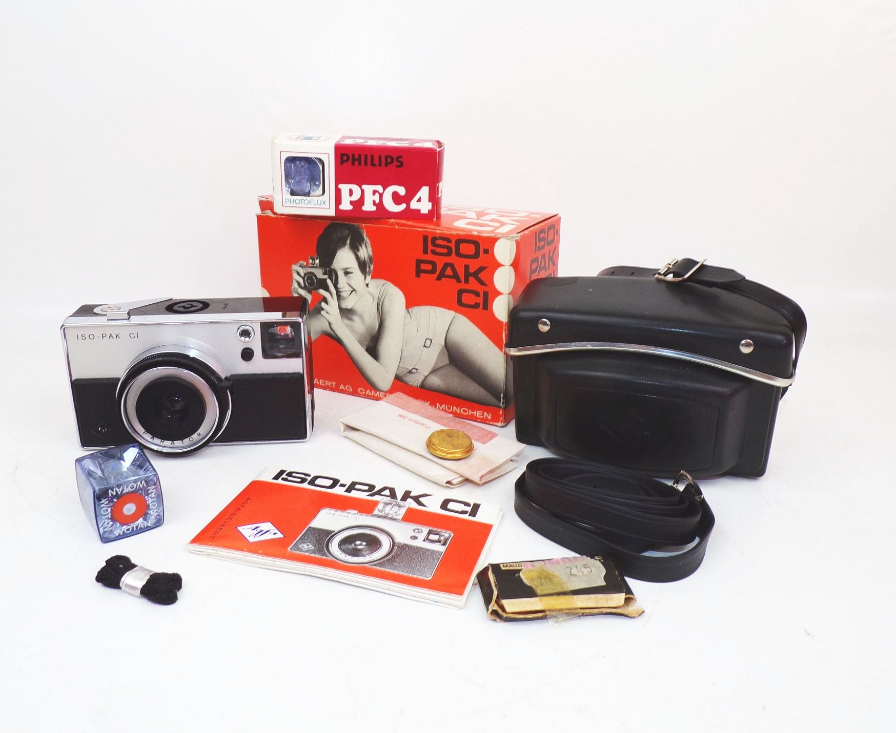 Agfa Iso Pak CI Kamera Originalkarton Blitzwürfel vintage