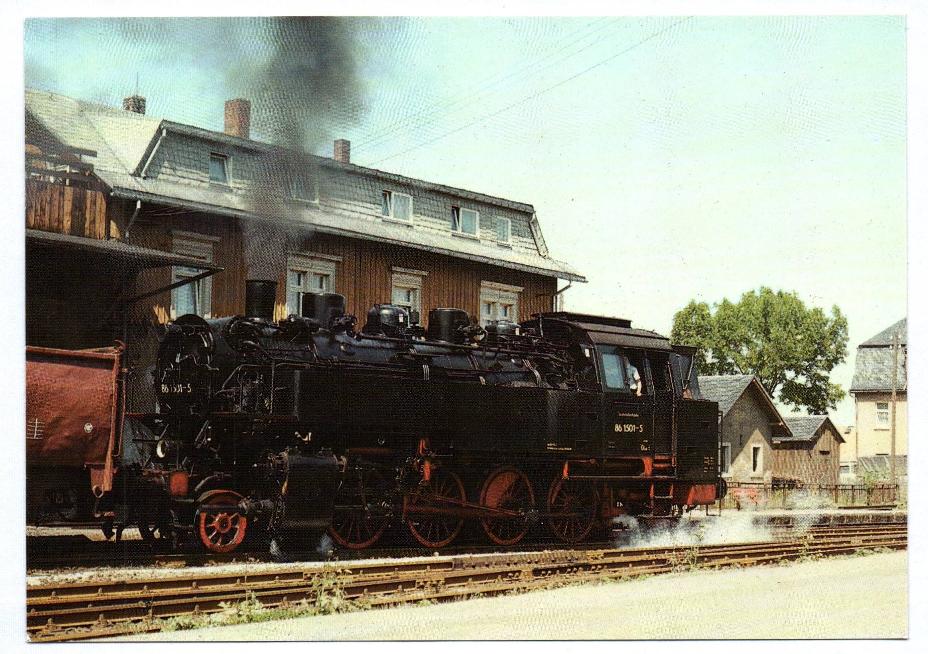 Foto Ak Dampflok 86 1501-5 Güterzug Dresdner Eisenbahnfreunde Foto Ak Dampflok 86 1501-5 Güterzug Dresdner Eisenbahnfreunde