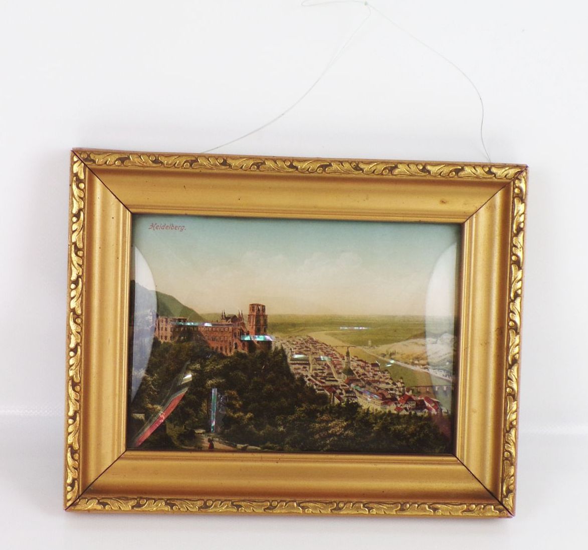 Altes Heidelberg Bild Perlmut Einlage um 1910 Bilderrahmen