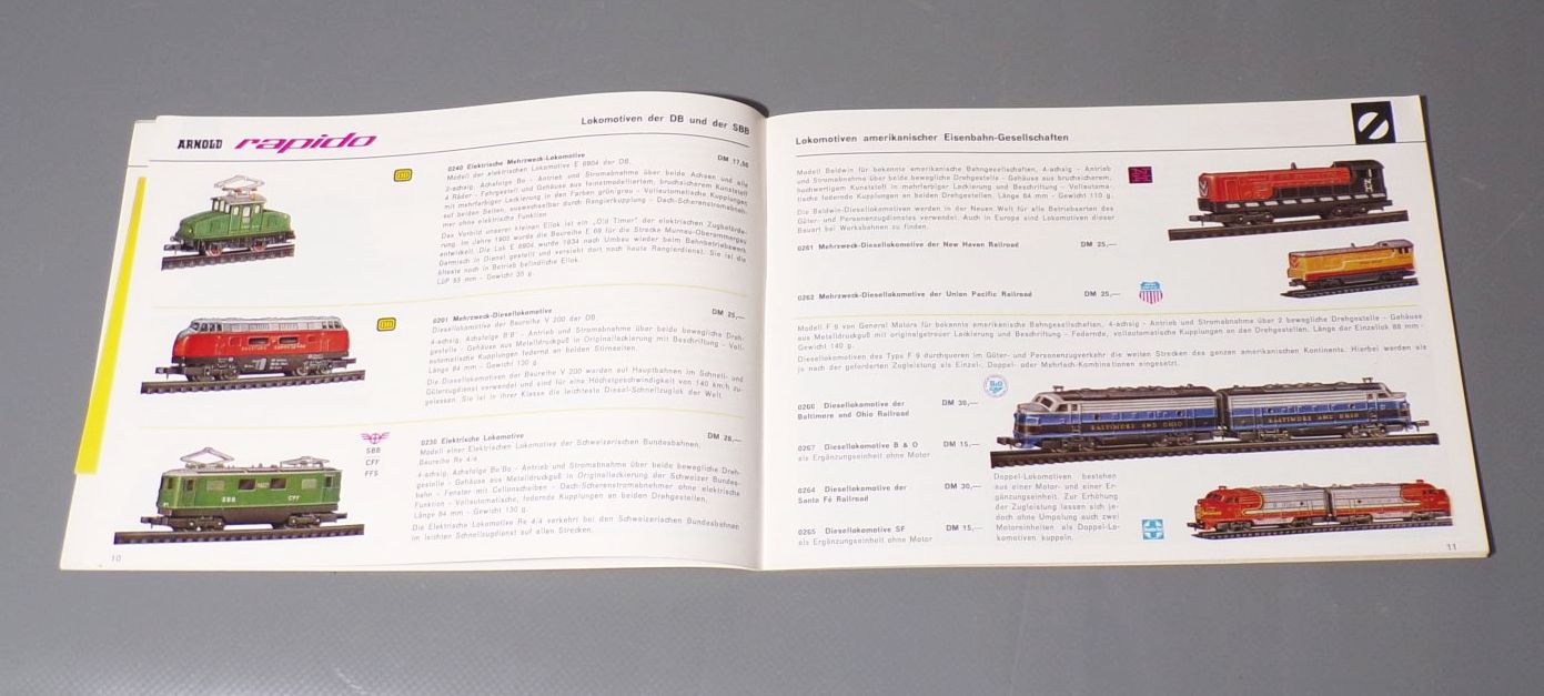 Arnold Rapido Spur N Modellbahn Katalog mit Prospekt