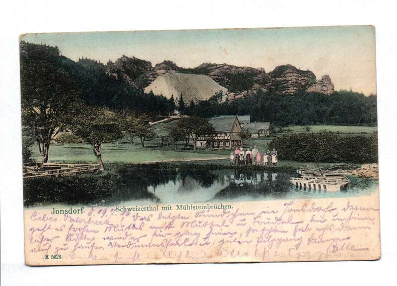Ak Jonsdorf Schweizerthal mit Mühlsteinbrüchen Postkarte 1916