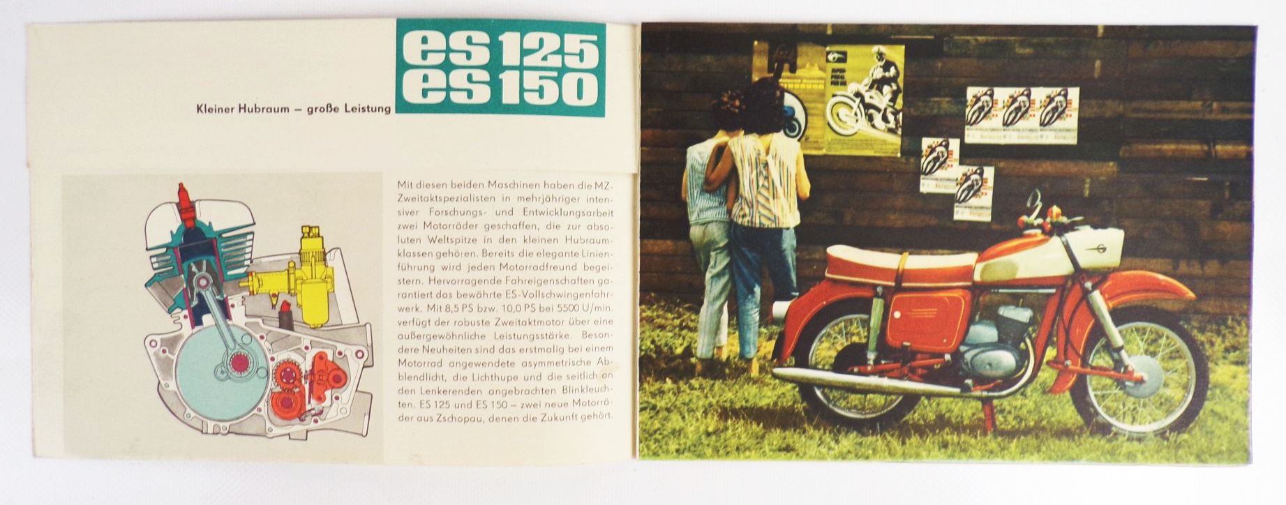 Altes Reklame Prospekt MZ Motorräder 1963 DDR Original Werbung Zschopau Altes Reklame Prospekt MZ Motorräder 1963 DDR Original Werbung Zschopau