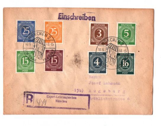 R Brief Export Leistungsschau München MF 1948