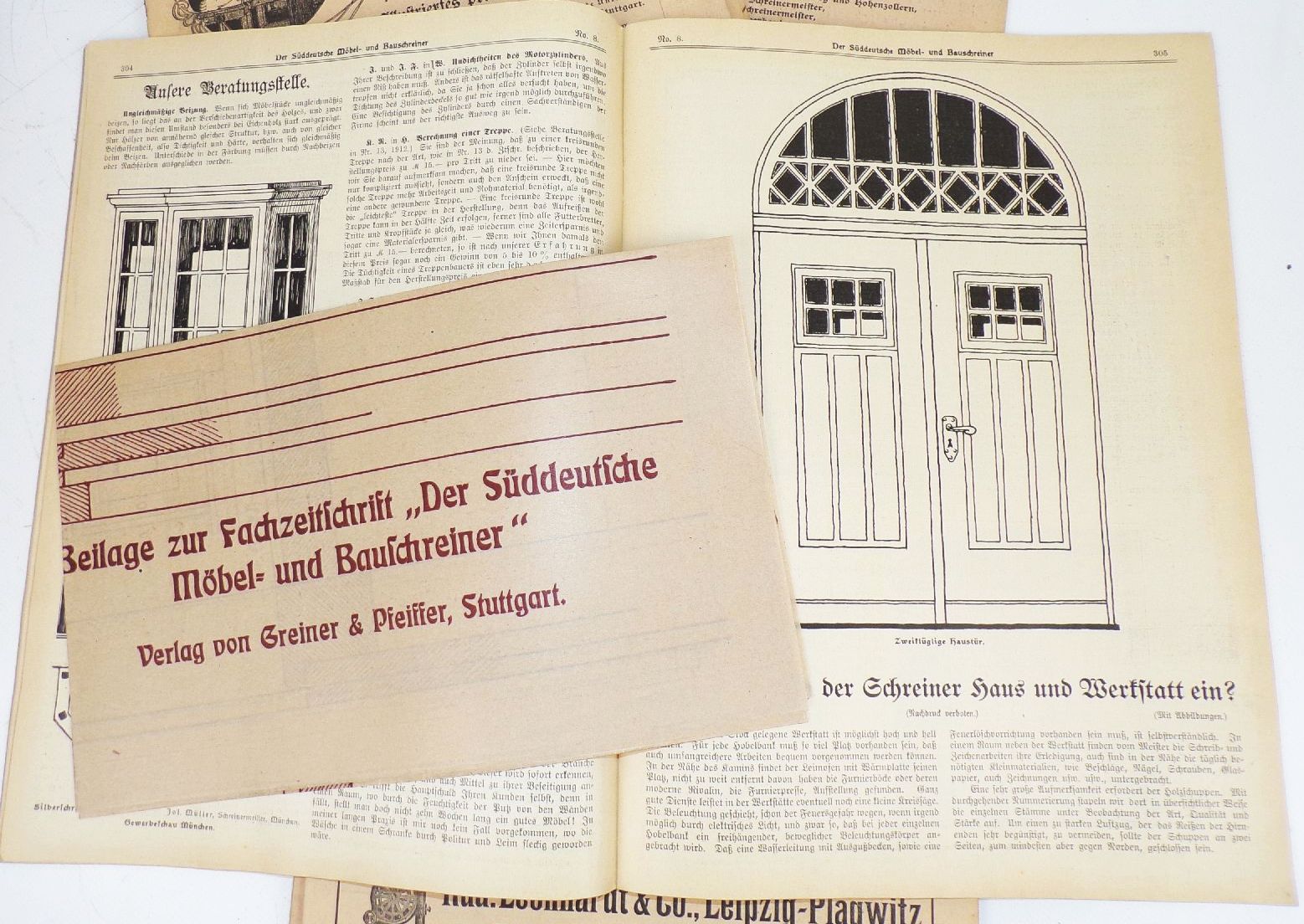 Der Süddeutsche Möbel und Bauschreiner Schreiner Tischler 1912 1913 Zeitschrift