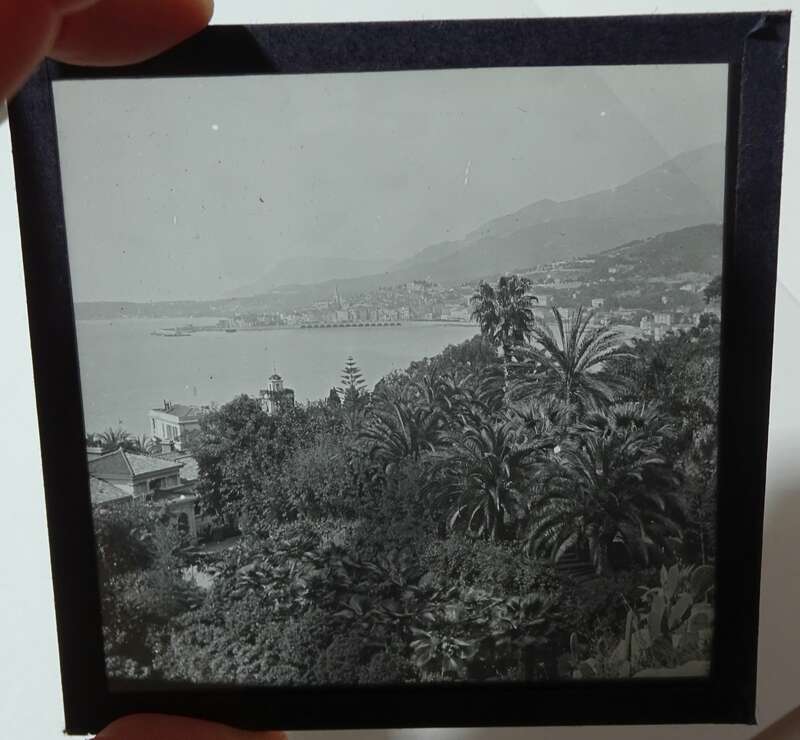 Foto Nachlaß Dia Glasplatten Italien Reise Alpen um 1910 Glasdias Holzschalten